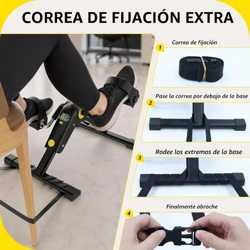 Vista 7 de MOMODA Under Desk Bike Pedal Exerciser with LCD Display Portable Mini Exercise Bike for Arm and Leg