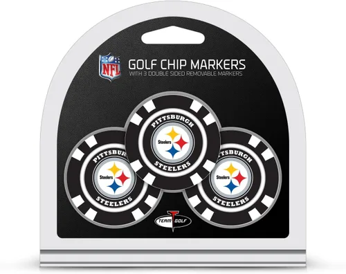 Vista 7 de Team Golf Tamaño de fichas de póquer de la NFL con marcadores de esmalte de doble cara más pequeños