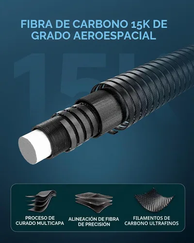 Vista 8 de KONLLEN 2.0 Carbon Fiber Pool Cue, Low Deflection Pro Taper 005 AK75-blanco