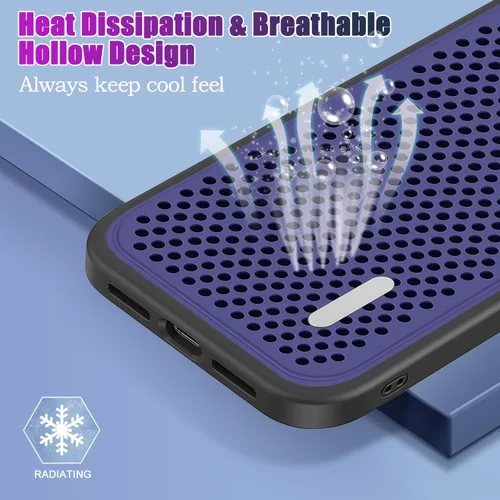 Vista 2 de Funda protectora completa para iPhone 13 Pro con disipación de calor, carga inalámbrica Magsafe, soporte magnético, antiarañazos, a prueba