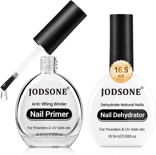 Vista 10 de JODSONE 4 botellas de 15 ml de deshidratador de uñas, primer de uñas, capa base, capa superior, larga duración y fácil de aplicar, botella grande