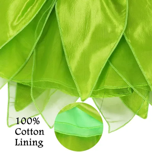 Vista 5 de Tinker Fairy Dress Up Costume Girls 3T-10Y Toddler Fairy Dress with Wings Wand Kids Halloween Clothes Birthday Party Outfit