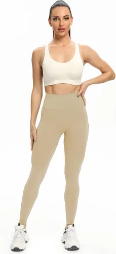 Vista 4 de A AGROSTE Leggings de entrenamiento con levantamiento de glúteos para mujer, sin costuras, cintura alta, pantalones de yoga, control de abdomen