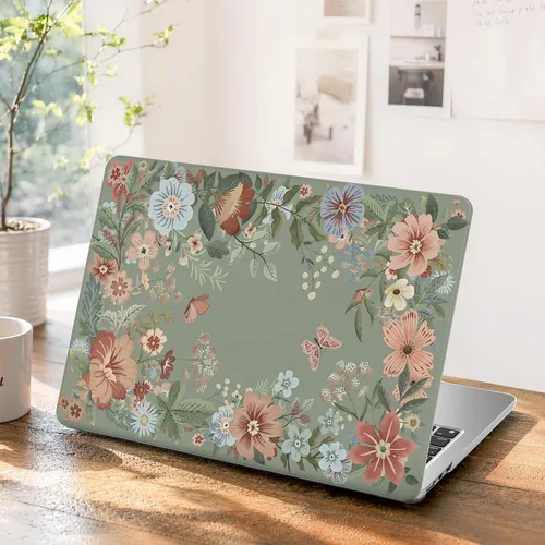 Vista 33 de iCasso para M4 MacBook Air de 13 pulgadas Funda 2025 2024-2022 M3 M2 Modelo A 3240 A3113 A2681, Funda de plástico de patrón protector resistente