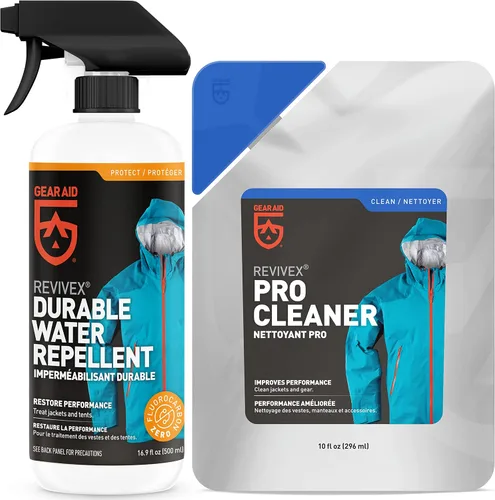 Vista 3 de GEAR AID Kit de cuidado para ropa de abrigo con limpiador Revivex Pro y repelente de agua lavable Revivex