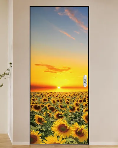 Vista 31 de FLFK Adhesivo para puerta – Puerta vintage beige, mural para despegar y pegar, tamaño combinado 30 x 80 pulgadas, dividido en 2 piezas Mt5423