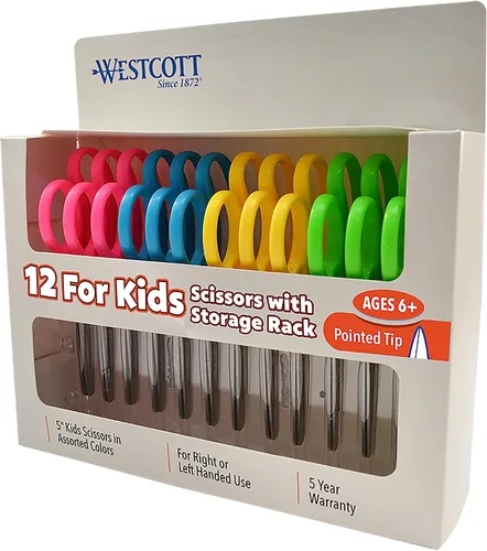 Vista 15 de Tijeras Westcott para niños diestros y zurdos, Variados Total 1