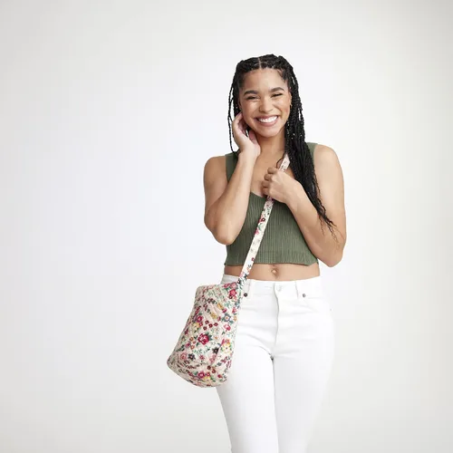 Vista 5 de Vera Bradley Bolso bandolera de algodón para mujer