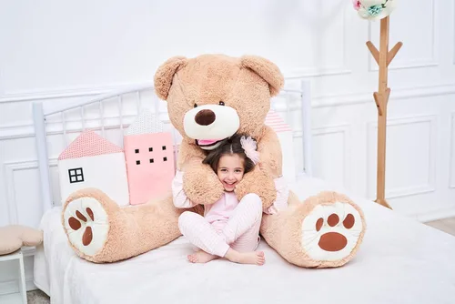 Vista 5 de IKASA - Oso de peluche gigante, animales de juguete (Marrón, 63 pulgadas)