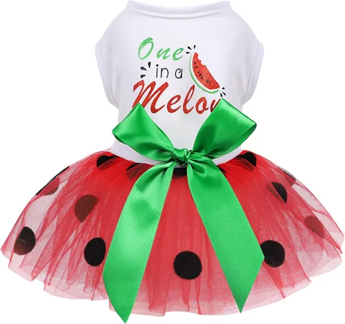 Vista 20 de Traje de cumpleaños para perro: vestidos coloridos de malla del alfabeto, tutú de verano, ropa para cachorros, XS, negro Cumpleaños negro