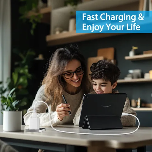 Vista 18 de Cargador rápido para tableta Amazon Fire, cable micro USB C de carga para Kindle Paperwhite, Fire HD 10 8 7 Plus, Max 11, Kids Pro, Edition Voyage