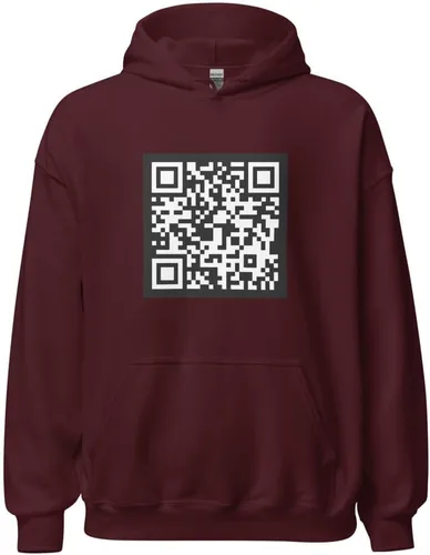 Vista 11 de NG Fuck You Funny Scannable QR Code - Sudadera con capucha unisex QRCode Negro