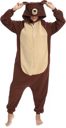 Vista 31 de BGOKTA Pijama de animal de Halloween para adultos, disfraz de cosplay, ropa para el hogar, una pieza Lty1-p