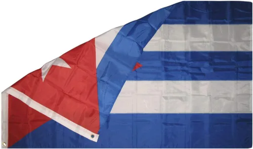 Vista 2 de Bandera cubana de 3 x 5 pies para interior y exterior