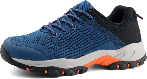 Vista 6 de JABASIC Zapatos de senderismo para mujer tenis de senderismo de punto para exteriores