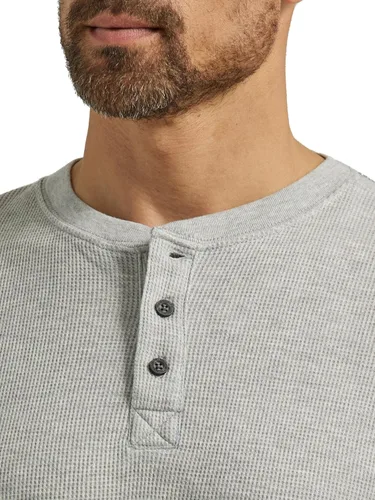Vista 7 de Wrangler Authentics Henley Camisa de manga larga, tejido de punto gofre, para hombre