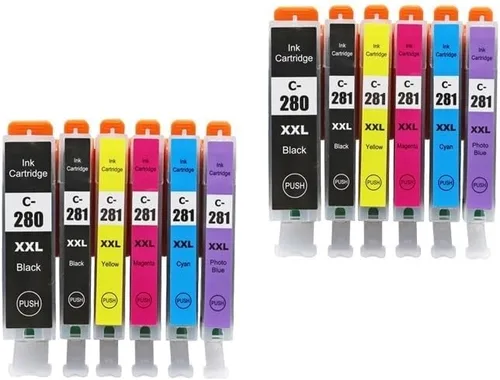 Vista 7 de Cartucho de tinta PGI-280 CLI-281 PGI280XL cli281 compatible con Can-on, traje para impresora de inyección de tinta PIX-MA TS8320 TS9120 TS8120 1