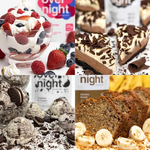 Vista 7 de Oats Overnight Paquete de variedad definitivo - Batido proteico para el desayuno alto en proteínas, 5g de fibra - Harina de avena sin gluten, avena