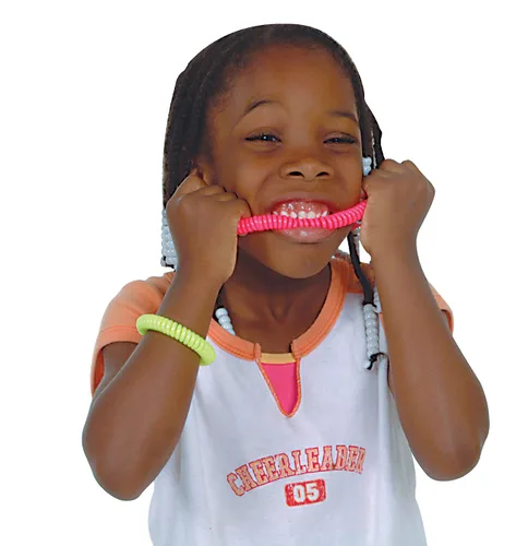 Vista 4 de Abilitations Integrations - Joyería masticable "Chew"lery" - Juego de collar y pulsera - Rojo