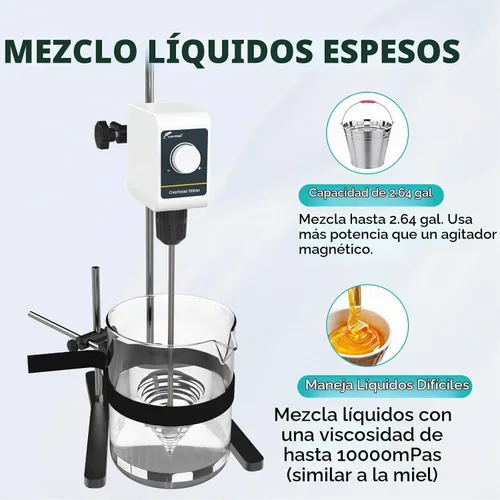 Vista 4 de LAB FISH OS-5E Agitador superior, 10L 200-1200RPM