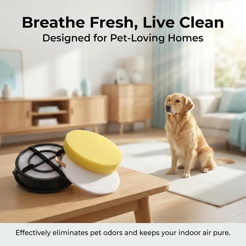 Vista 4 de Paquete de 2 filtros 16871 16881 para borrador de pelo de mascotas Bissell Febreze, repuesto para aspiradoras verticales, modelo 1650 Series, 1650A
