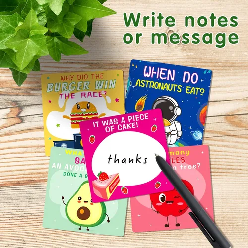 Vista 7 de Tarjeta de broma para niños, 107 paquetes de lonchera, notas de afirmaciones positivas, tarjetas inspiradoras y motivacionales de pensamiento de ti