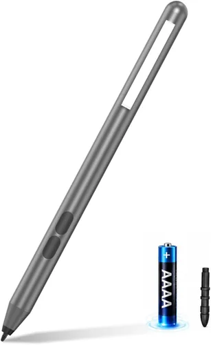Vista 15 de Lápiz óptico para Microsoft Surface (batería de 300 días), Surface Pro 11/10/9/8/7/6/5/4/3, Go 1-4, Book 1-3, laptop 1-6, Studio 1-2 con botón Azur