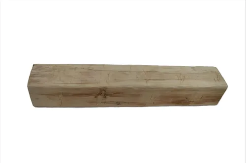 Vista 5 de Wilson 8 x 8 x 72 pulgadas repisa de viga de granero tallada a mano, estante rústico de madera maciza natural sin terminar (1 unidad)