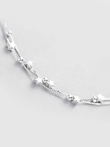 Vista 6 de Dofihy Pulseras de plata de ley S925 para mujer pulseras para mujer pulsera de cadena de muñeca con dije para mujer Plata Sin gemas