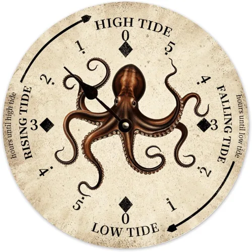 Vista 30 de Tide Clock for Wall Myrtle Beach Time Coastal Clocks Beach Navy-3