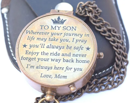 Vista 5 de Brújula de mamá a hijo - para mi hijo ama mamá - regalos de madre a hijo - Regalos de graduación para hijo - Regalos de cumpleaños para hijo