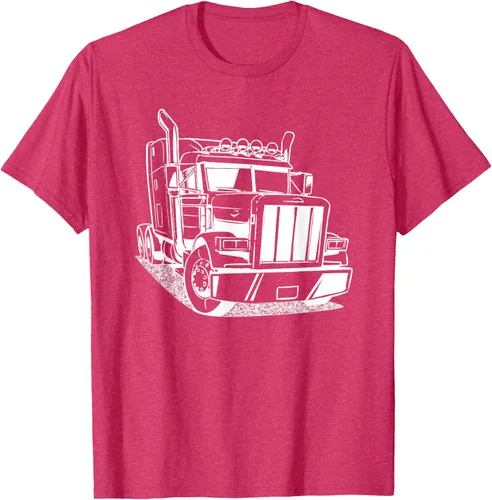 Vista 24 de Diesel Big Rig 18 Wheeler - Camiseta de camionero para camionero, Negro, S