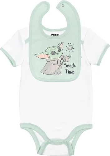 Vista 9 de STAR WARS Mandalorian The Child Baby Boys - Conjunto de canastilla con pantalones y babero