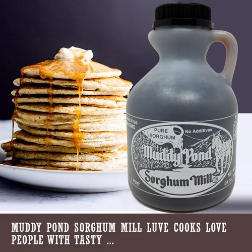 Vista 7 de Muddy Pond Pure Sorghum 16 onzas líquidas, pinta