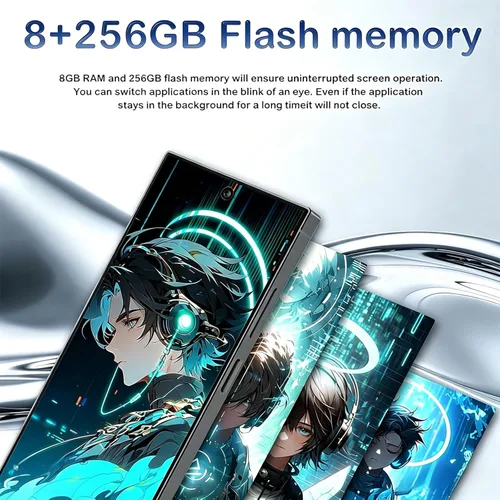 Vista 3 de Teléfono desbloqueado C24U, teléfonos inteligentes Android 14.0, teléfono celular 8+256GB, compatible con doble SIM doble reconocimiento facial
