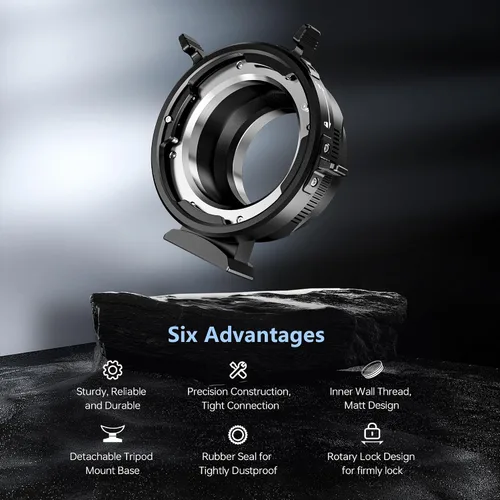 Vista 2 de VILTROX Adaptador de lente PL-L, anillo convertidor de lente de cámara, anillo adaptador compatible con lente PL a cámara de montaje en L Panasonic