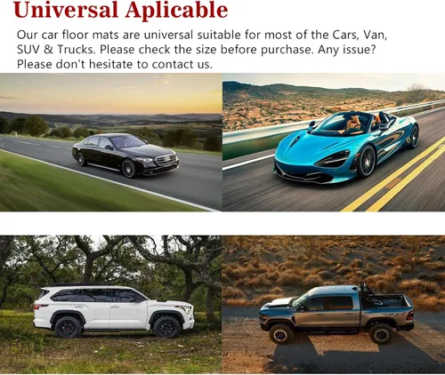 Vista 3 de Alfombrillas personalizadas para automóvil adecuadas para el 99% de automóviles, camiones, SUV, alfombrillas para todo tipo de clima, alfombrillas