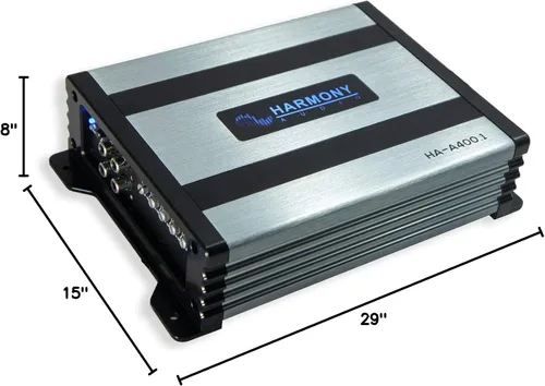 Vista 8 de Harmony Audio Kicker Bundle compatible con cabina estándar universal C10 Comp Single 10" cargado subcaja con amplificador Harmony HA-A400.1