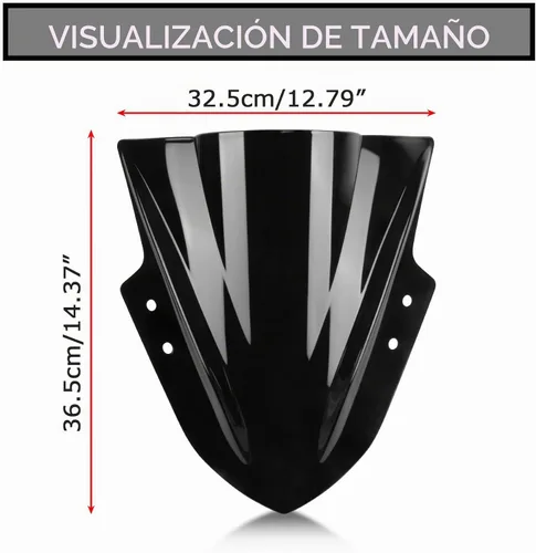 Vista 3 de PSLER Deflector de viento de doble burbuja para Ninja 300 EX300 2013-2017