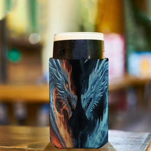Vista 5 de Ice And Fire Dragons Reusable Insulated Neoprene Iced Coffee Cup Sleeve Funny Drink Sleeve for Cold Beverages Cute Beverage Holder for Iced Coffee