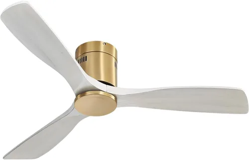 Vista 21 de Sofucor - Ventiladores de techo de 52 pulgadas con luces, ventilador de techo de madera sólida para interiores/exteriores con control remoto, motor