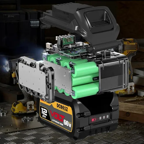 Vista 4 de Batería de iones de litio Dewalt de 20 V/60 V de repuesto de 12000 mAh DCB612 DCB615 DCB609, compatible con herramientas eléctricas inalámbricas