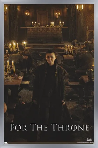 Vista 9 de Trends International Juego de tronos - Póster de pared de Arya Stark, 14.725 x 22.375 pulgadas, versión enmarcada de madera de granero