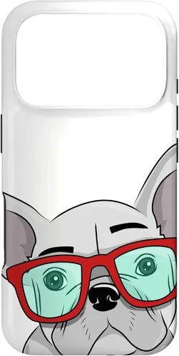 Vista 30 de French Bulldog Cute Glasses Frenchie Case for iPhone 17