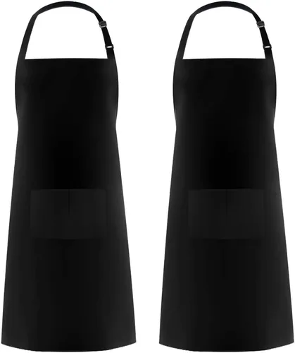 Vista 27 de Syntus Delantal ajustable con 2 bolsillos, delantales de cocina para mujeres, hombres, chef