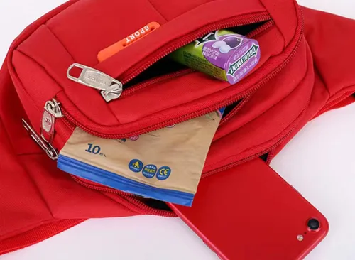 Vista 7 de Waist Bag, Sports Casual Shopping Bag,Shoulder Bag,4 pockets