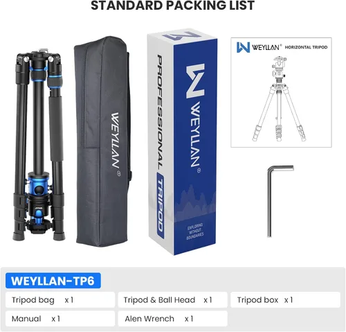 Vista 8 de WEYLLAN TP6 Camera Tripod