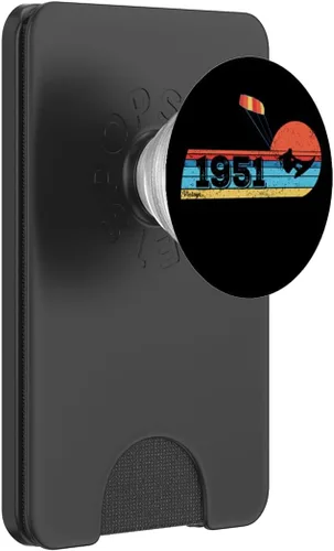 Vista 8 de Kitesurfer Kitesurfing Birthday Vintage 1951 born Kitesurf PopSockets Adhesive PopGrip