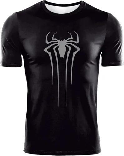 Vista 4 de Camisa de compresión para hombre, manga corta, camiseta casual y deportiva, camiseta atlética para fitness