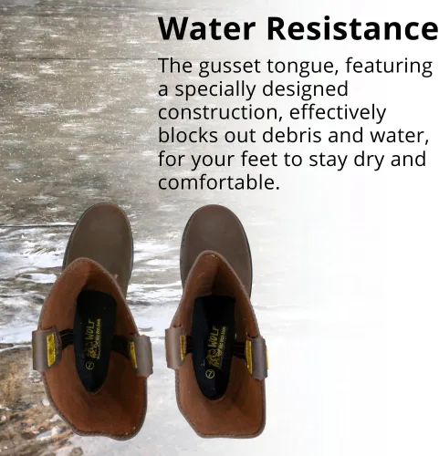 Vista 6 de WOLF Bota de Trabajo 100% Cuero Superior Genuino Resistente al Aceite y a la Abrasión Peligros Eléctricos Suela de Goma Antideslizante